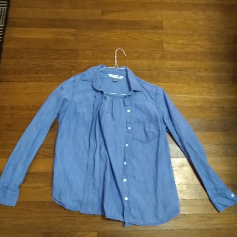 Blue button down shirt